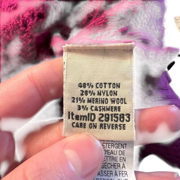 L.L. Bean pink merino‎ wool & cashmere blend cardigan - Picture 4 of 8